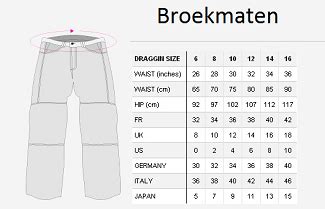 broekmaat heren